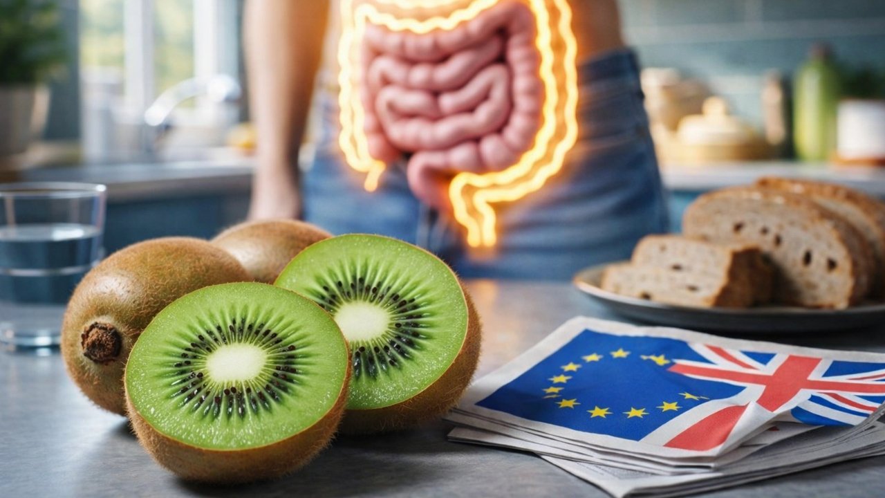 Kiwi officially recognised by the European Union and the UK as the only fruit that improves bowel transit